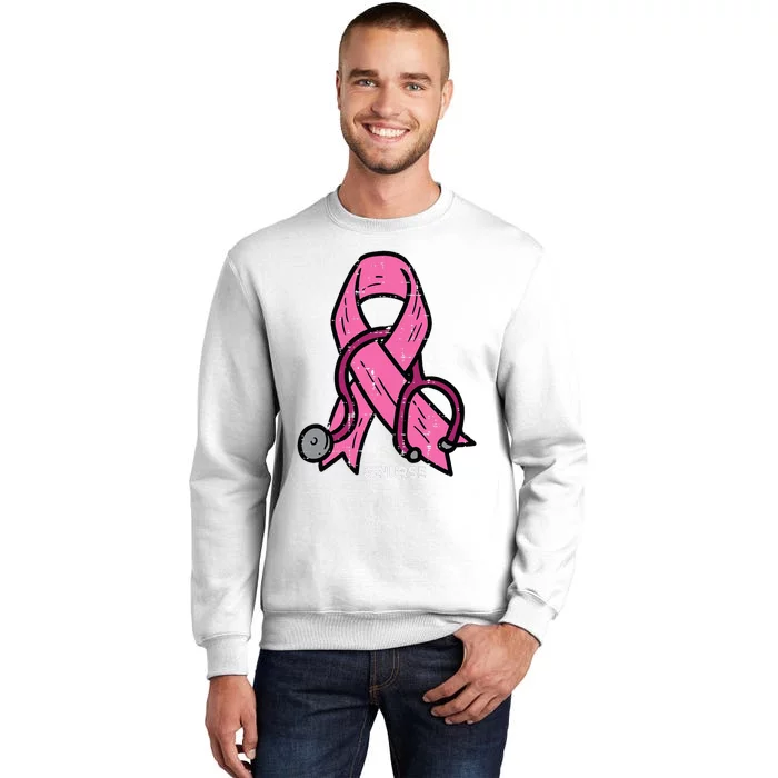 Breast Cancer Awareness Ribbon Nurse Sweatshirt