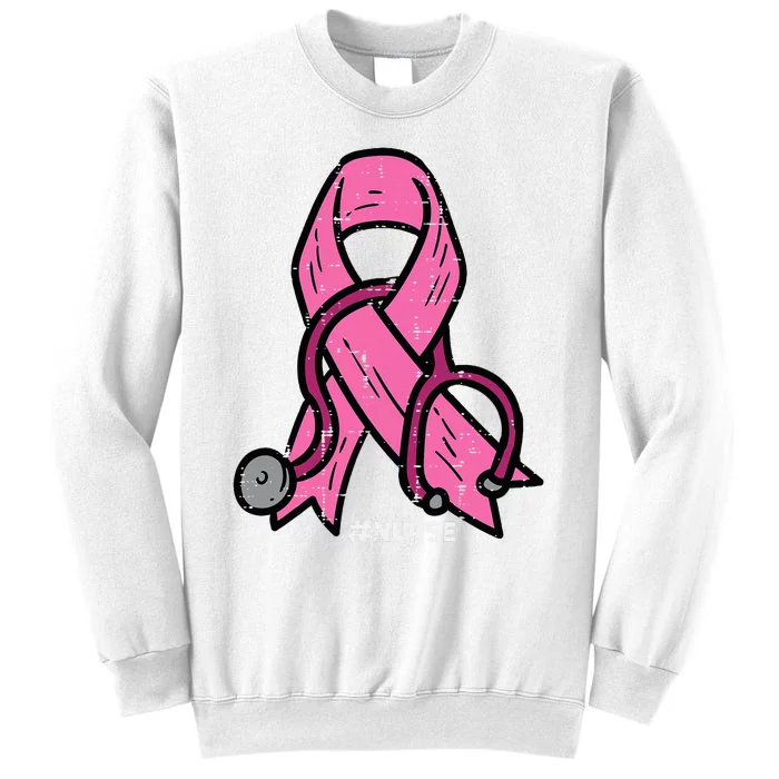 Breast Cancer Awareness Ribbon Nurse Sweatshirt