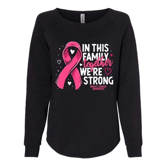 Breast Cancer Awareness Strong Family Support Breast Cancer Womens California Wash Sweatshirt