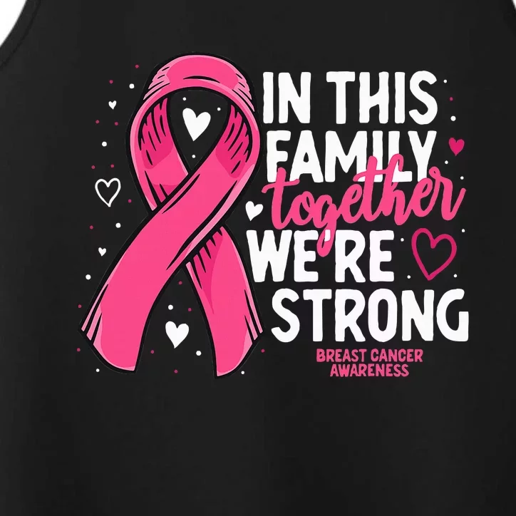 Breast Cancer Awareness Strong Family Support Breast Cancer Performance Tank