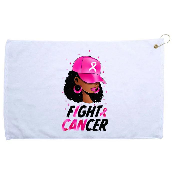 Breast Cancer African American Black Warrior Support Grommeted Golf Towel