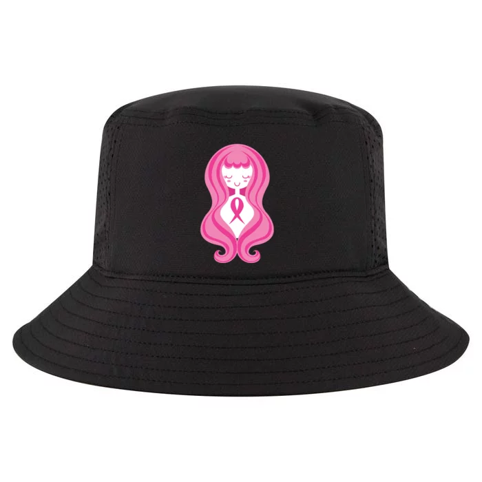 Breast Cancer Awareness Pink Ribbon Girl Cool Comfort Performance Bucket Hat