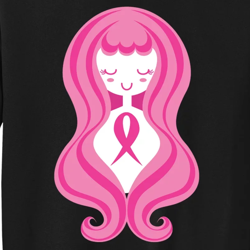 Breast Cancer Awareness Pink Ribbon Girl Sweatshirt