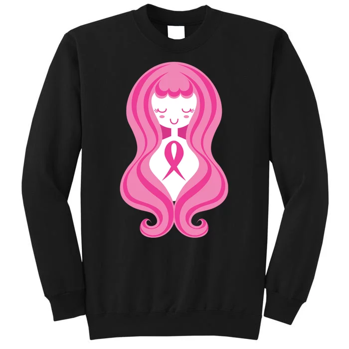 Breast Cancer Awareness Pink Ribbon Girl Sweatshirt