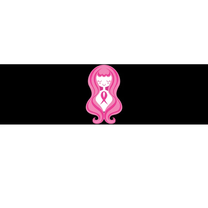 Breast Cancer Awareness Pink Ribbon Girl Bumper Sticker