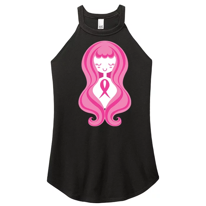 Breast Cancer Awareness Pink Ribbon Girl Women’s Perfect Tri Rocker Tank