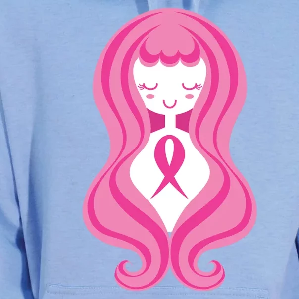 Breast Cancer Awareness Pink Ribbon Girl Unisex Surf Hoodie