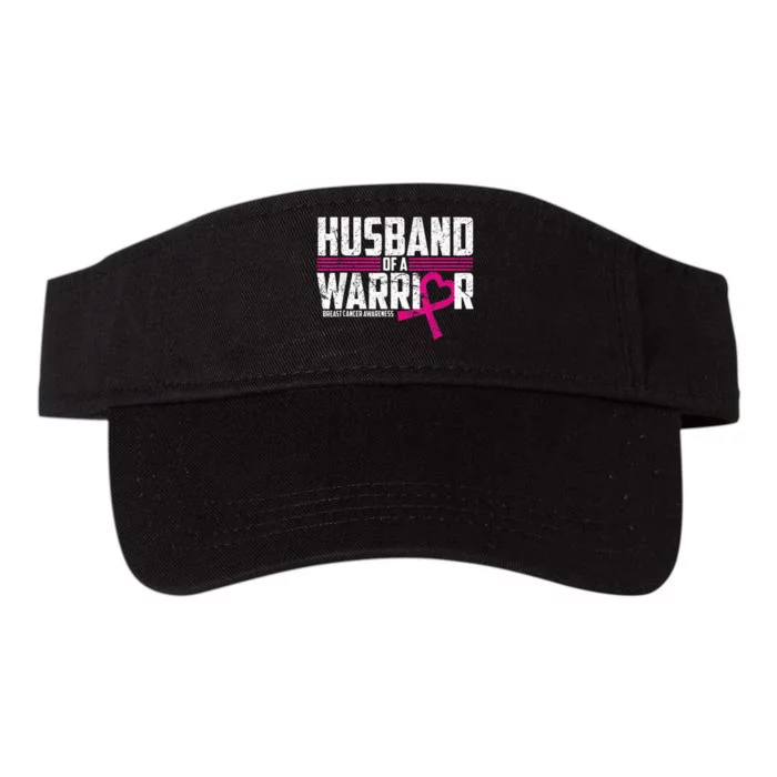 Breast Cancer Awareness Husband Of Warrior Pink Valucap Bio-Washed Visor