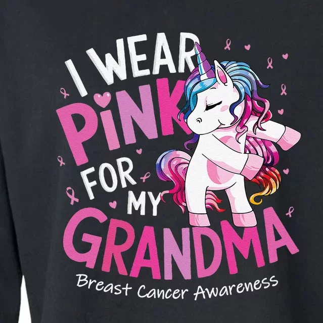 Breast Cancer Awareness Wear P.Ink Grandma Gift Cropped Pullover Crew