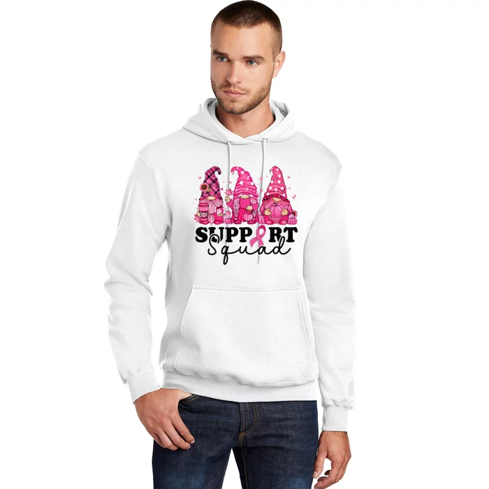 Breast Cancer Awareness For Gnomes Support Squad Hoodie