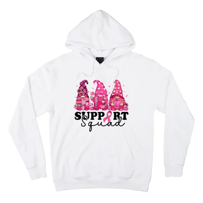 Breast Cancer Awareness For Gnomes Support Squad Hoodie