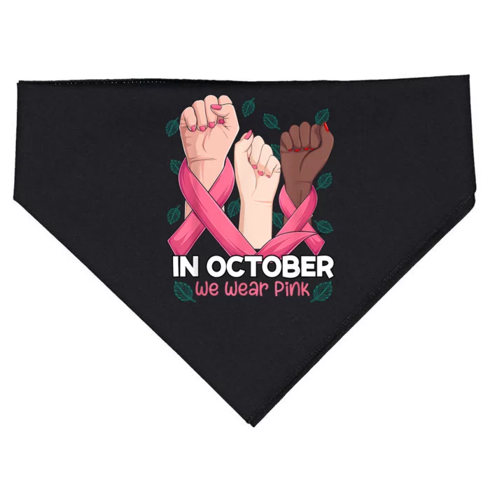 Breast Cancer Awareness Month In October We Wear USA-Made Doggie Bandana