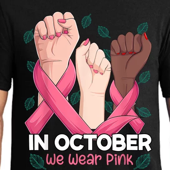 Breast Cancer Awareness Month In October We Wear Pajama Set