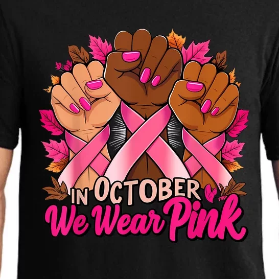 Breast Cancer Awareness 2024 In October We Wear Pajama Set