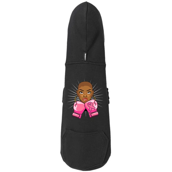 Breast Cancer Afro African American For Women Girls Doggie 3-End Fleece Hoodie