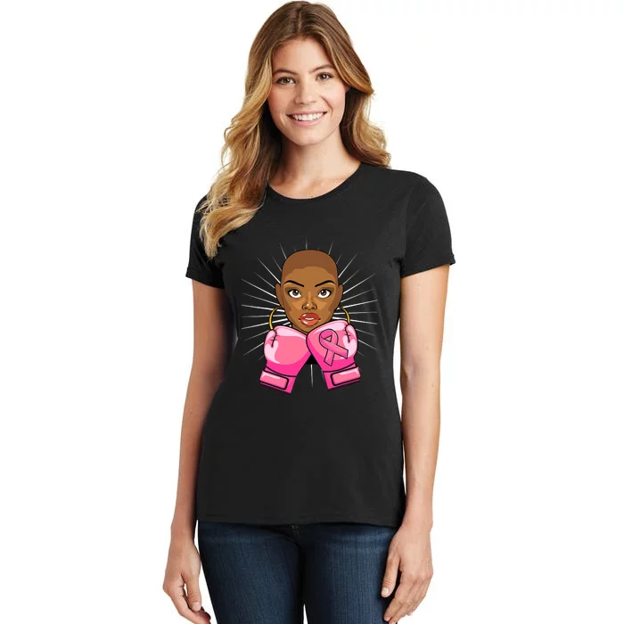 Breast Cancer Afro African American For Women Girls Women's T-Shirt