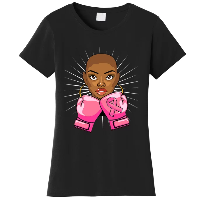 Breast Cancer Afro African American For Women Girls Women's T-Shirt