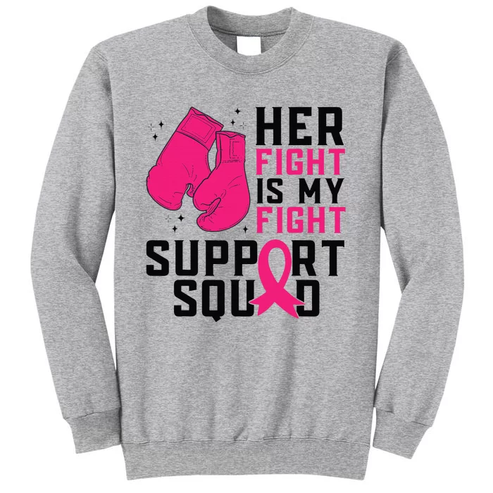 Breast Cancer Awareness Husband Support Squad Tall Sweatshirt