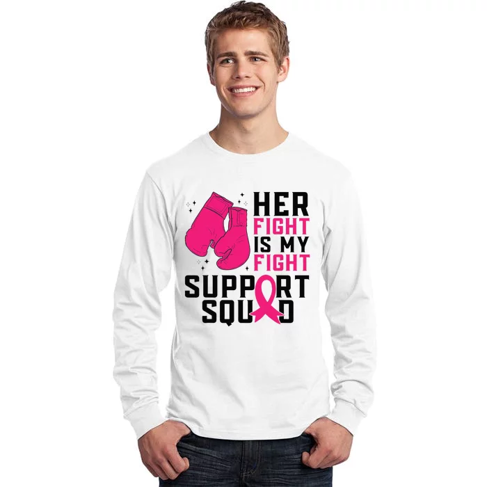 Breast Cancer Awareness Husband Support Squad Tall Long Sleeve T-Shirt