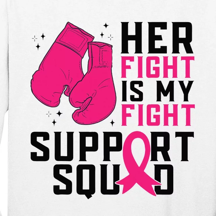 Breast Cancer Awareness Husband Support Squad Tall Long Sleeve T-Shirt