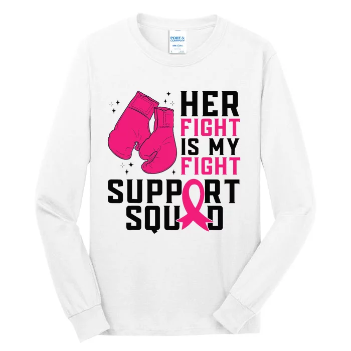 Breast Cancer Awareness Husband Support Squad Tall Long Sleeve T-Shirt