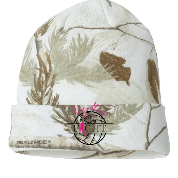 Breast Cancer Awareness Together We Fight Volleyball Pink Kati - 12in Camo Beanie