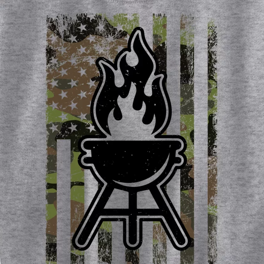 Barbecue Camouflage American Flag Bbq Chef And Us Lover Chef Gift Kids Sweatshirt