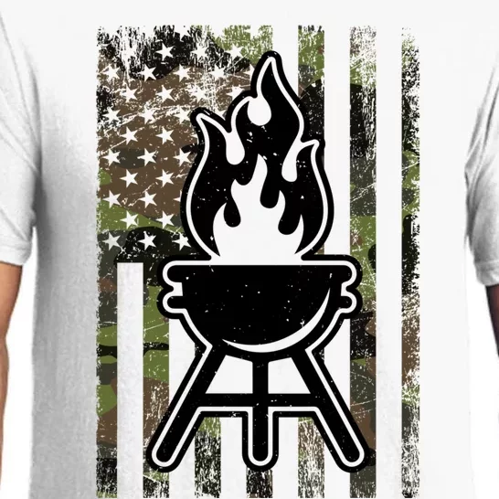 Barbecue Camouflage American Flag Bbq Chef And Us Lover Chef Gift Pajama Set