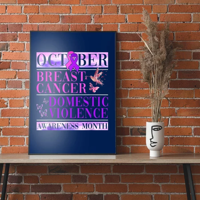 Breast Cancer And Domestic Violence Awareness Poster