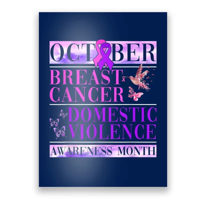 Breast Cancer And Domestic Violence Awareness Poster