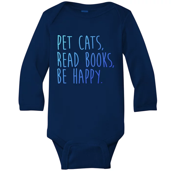 Book Cats And Books Bookworm Gift Baby Long Sleeve Bodysuit