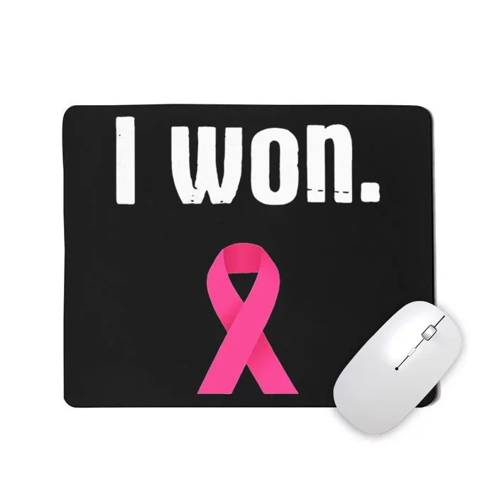 Breast Cancer Awareness I Won Pink Ribbon Mousepad