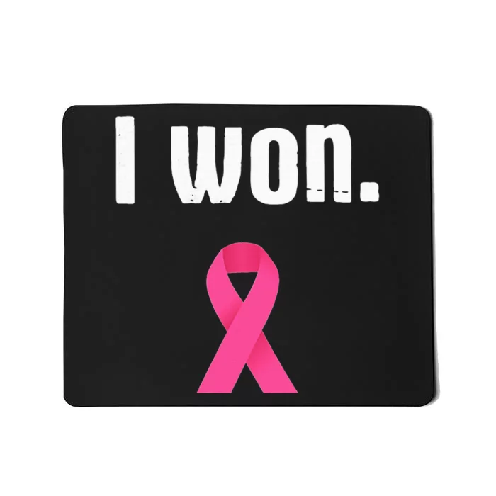 Breast Cancer Awareness I Won Pink Ribbon Mousepad