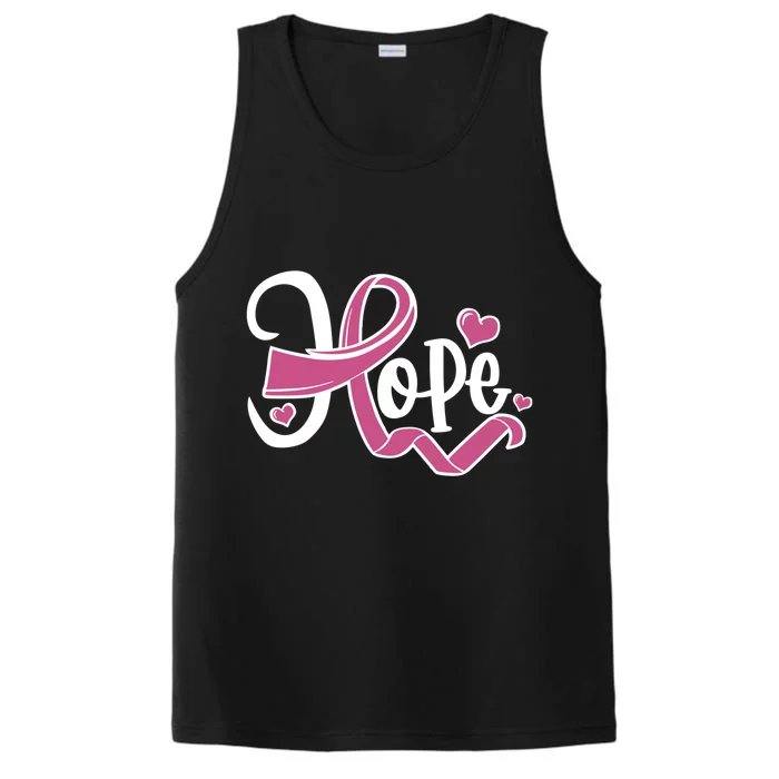 Breast Cancer Awareness Hope Pink Ribbon Performance Tank