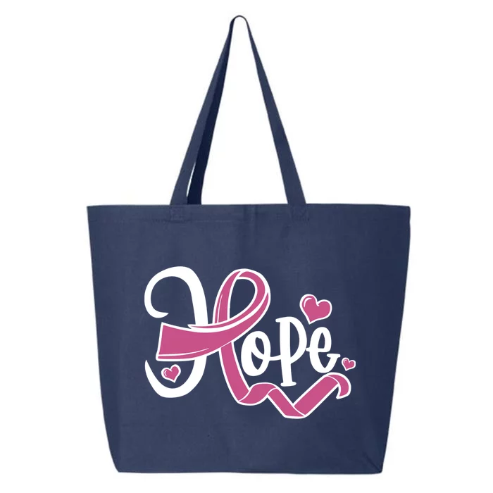 Breast Cancer Awareness Hope Pink Ribbon 25L Jumbo Tote