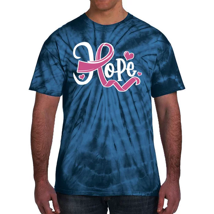 Breast Cancer Awareness Hope Pink Ribbon Tie-Dye T-Shirt