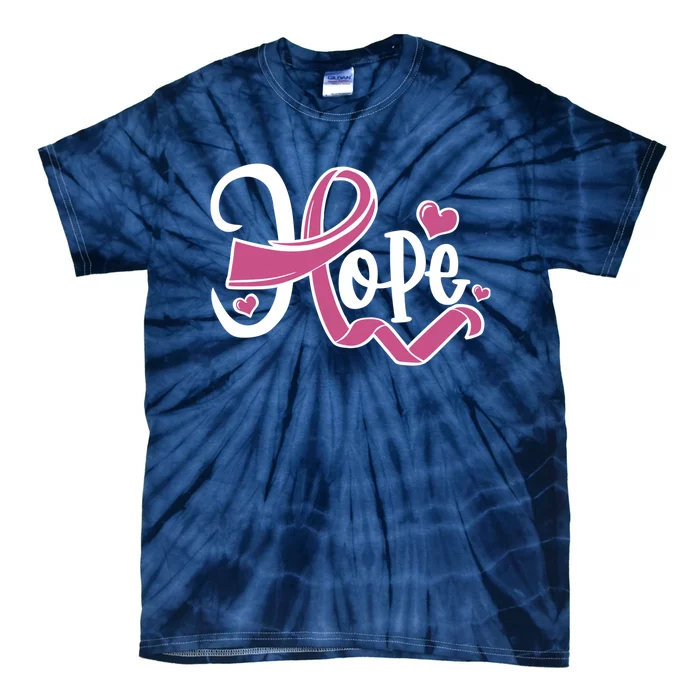 Breast Cancer Awareness Hope Pink Ribbon Tie-Dye T-Shirt