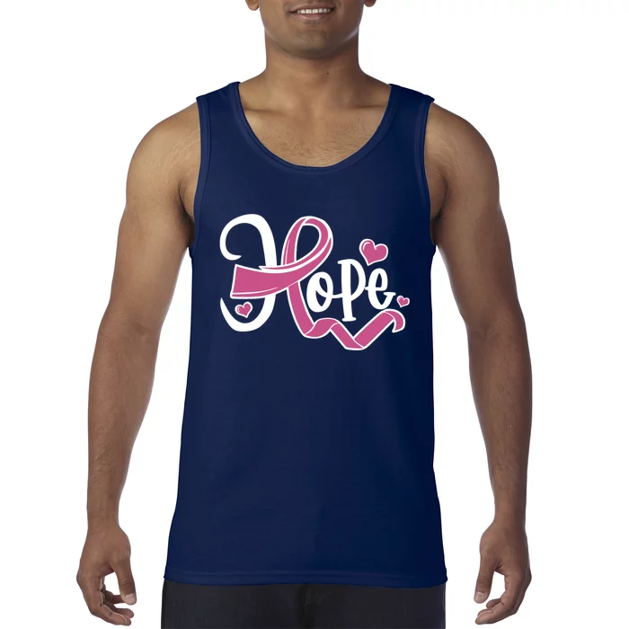 Breast Cancer Awareness Hope Pink Ribbon Tank Top