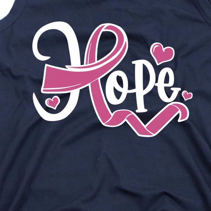 Breast Cancer Awareness Hope Pink Ribbon Tank Top