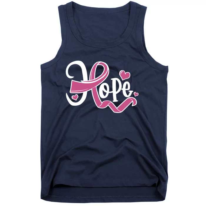 Breast Cancer Awareness Hope Pink Ribbon Tank Top