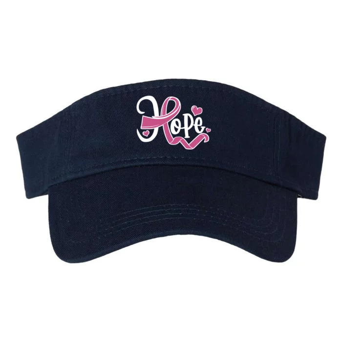 Breast Cancer Awareness Hope Pink Ribbon Valucap Bio-Washed Visor