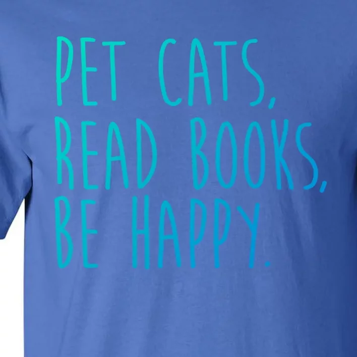 Book Cats And Books Bookworm Gift Tall T-Shirt