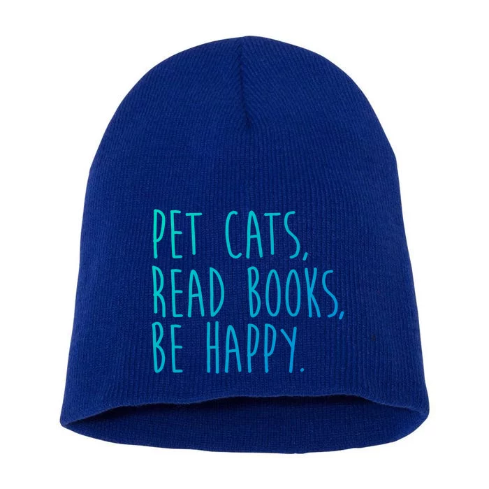 Book Cats And Books Bookworm Gift Short Acrylic Beanie