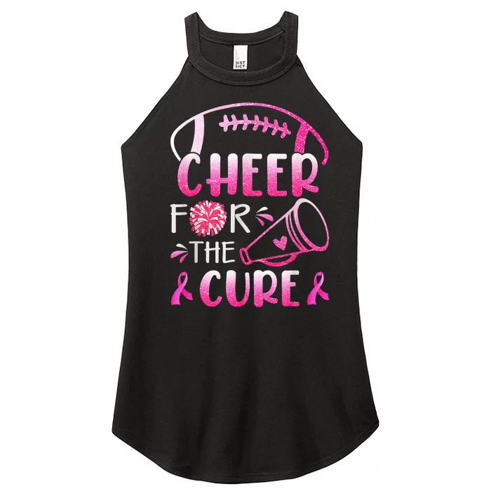 Breast Cancer Awareness Cheer For The Cure Cancer Support Squad Women’s Perfect Tri Rocker Tank