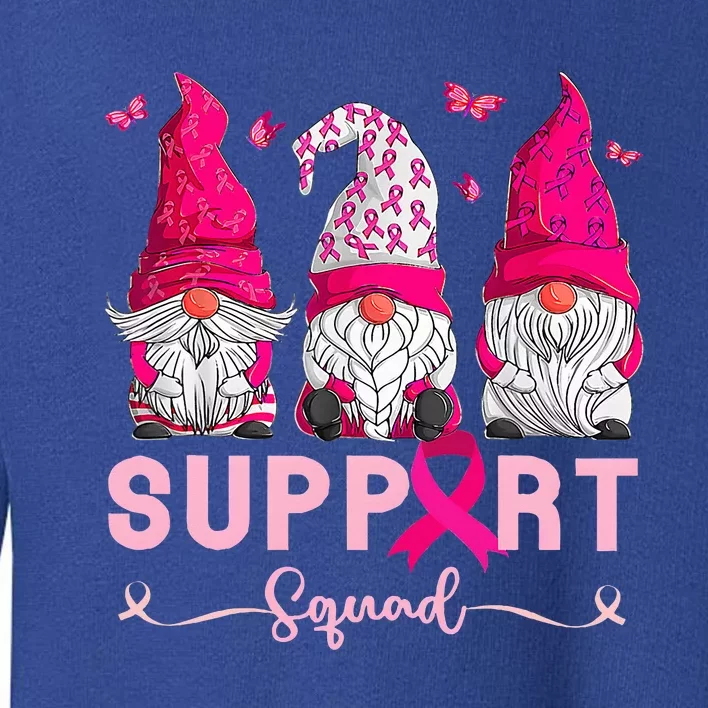 Breast Cancer Awareness Gnomes Support Squad Toddler Sweatshirt