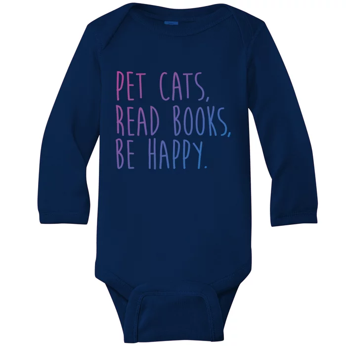 Book Cats And Books Bookworm Gift Baby Long Sleeve Bodysuit