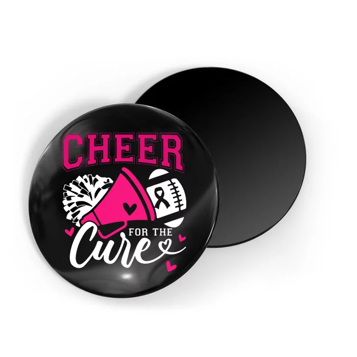 Breast Cancer Awareness Cheer For The Cure Football Fan Magnet