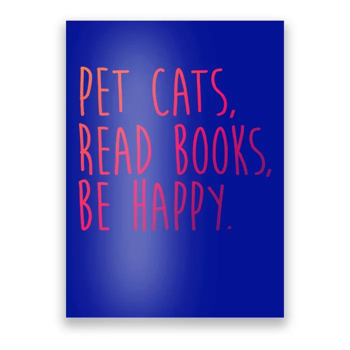 Book Cats And Books Bookworm Gift Poster