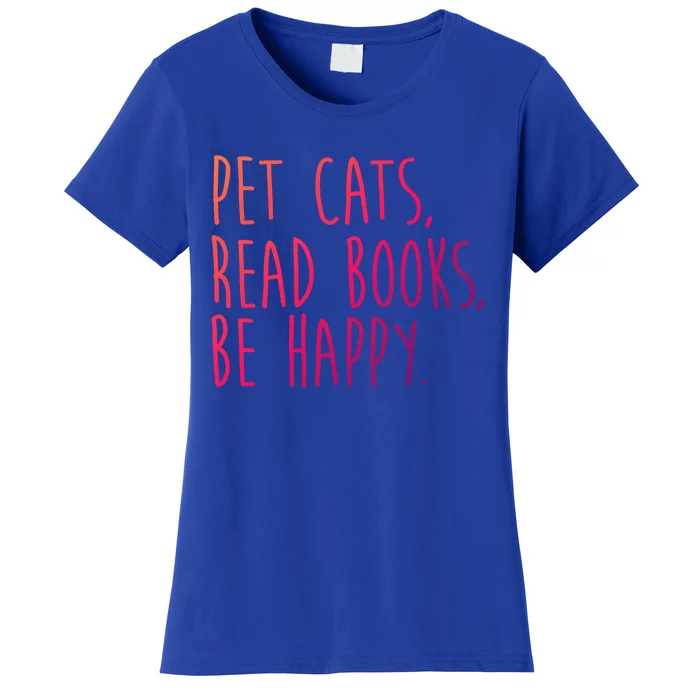 Book Cats And Books Bookworm Gift Women's T-Shirt