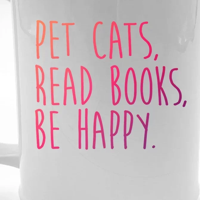 Book Cats And Books Bookworm Gift Front & Back Beer Stein